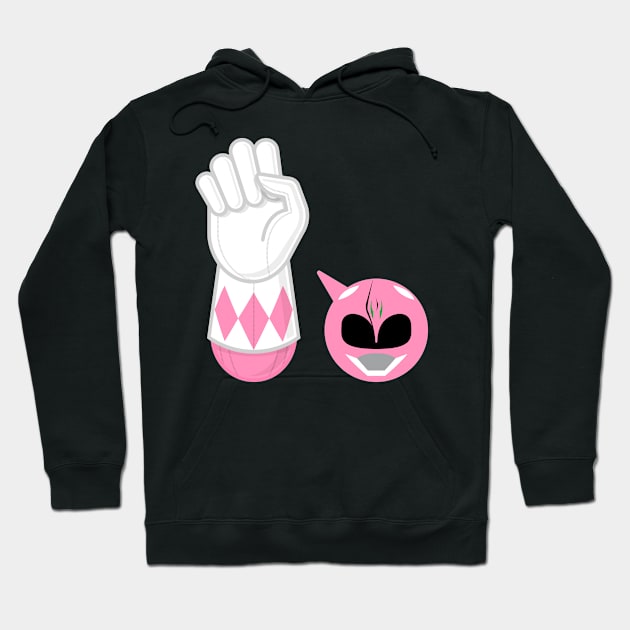 PINK RANGER hand-power Hoodie by LuksTEES